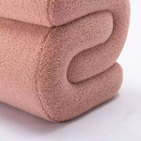 GDFStudio Mila 19.3 Ottoman/Repose-pieds Teddy en forme de S