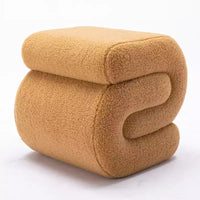 GDFStudio Mila 19.3 Ottoman/Repose-pieds Teddy en forme de S