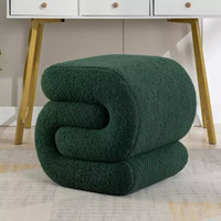 GDFStudio Mila 19.3 Ottoman/Repose-pieds Teddy en forme de S