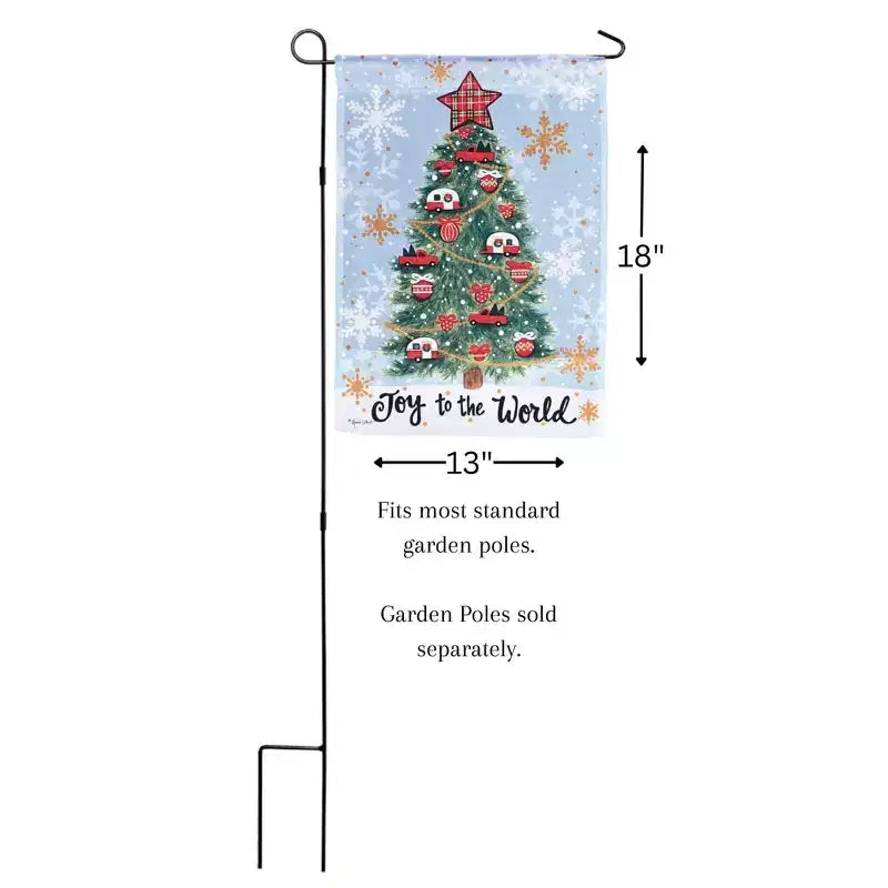 Drapeau Dicksons Magnolia Garden pour jardin, cour ou allée, taille standard 13 x 18, polyester résistant aux intempéries, Camper Joy to the World