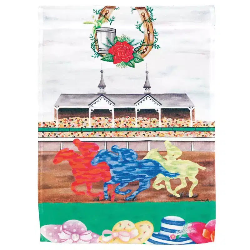 Drapeau de jardin en polyester 30 x 44 pouces Magnolia Garden Churchill Downs Derby Day