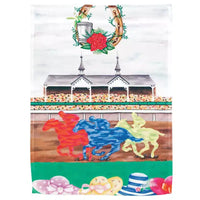 Drapeau de jardin en polyester 30 x 44 pouces Magnolia Garden Churchill Downs Derby Day