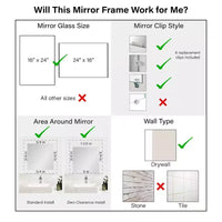 Amanti Art kit de cadre de bordure de miroir de relooking de salle de bain - cadre entièrement assemblé autocollant - miroir NON inclus - garniture Espresso Furniture
