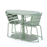 Christopher Knight Home Porto Ensemble bistrot moderne 3 pièces en fer avec table ovale d'extérieur
