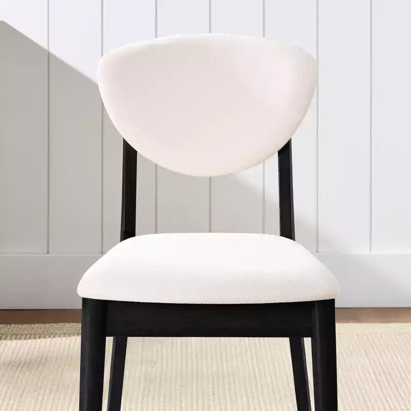 Best Choice Products ensemble 2 pièces chaise de salle à manger mid-century moderne en bois et rembourrée