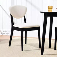 Best Choice Products ensemble 2 pièces chaise de salle à manger mid-century moderne en bois et rembourrée