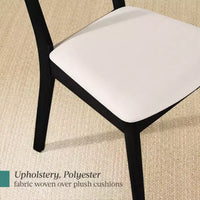 Best Choice Products ensemble 2 pièces chaise de salle à manger mid-century moderne en bois et rembourrée