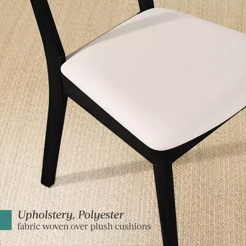 Best Choice Products ensemble 2 pièces chaise de salle à manger mid-century moderne en bois et rembourrée