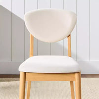 Best Choice Products ensemble 2 pièces chaise de salle à manger mid-century moderne en bois et rembourrée