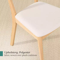 Best Choice Products ensemble 2 pièces chaise de salle à manger mid-century moderne en bois et rembourrée