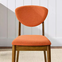 Best Choice Products ensemble 2 pièces chaise de salle à manger mid-century moderne en bois et rembourrée