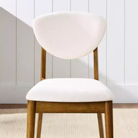 Best Choice Products ensemble 2 pièces chaise de salle à manger mid-century moderne en bois et rembourrée