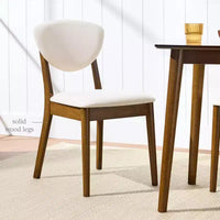 Best Choice Products ensemble 2 pièces chaise de salle à manger mid-century moderne en bois et rembourrée