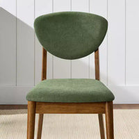 Best Choice Products ensemble 2 pièces chaise de salle à manger mid-century moderne en bois et rembourrée