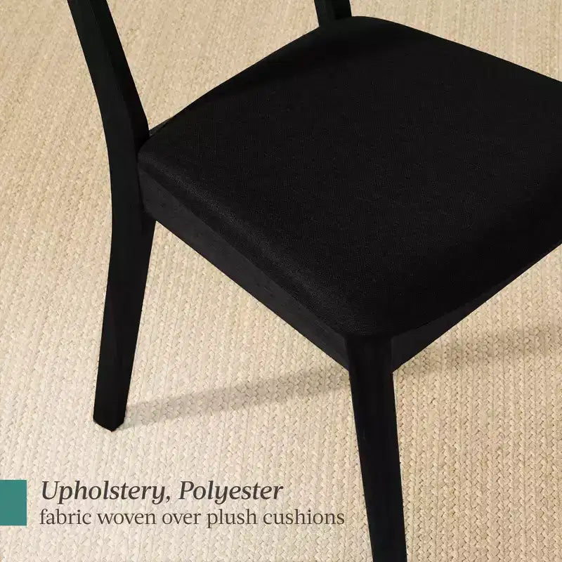 Best Choice Products ensemble 2 pièces chaise de salle à manger mid-century moderne en bois et rembourrée