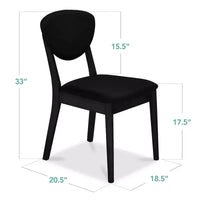 Best Choice Products ensemble 2 pièces chaise de salle à manger mid-century moderne en bois et rembourrée