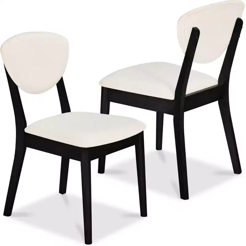 Best Choice Products ensemble 2 pièces chaise de salle à manger mid-century moderne en bois et rembourrée