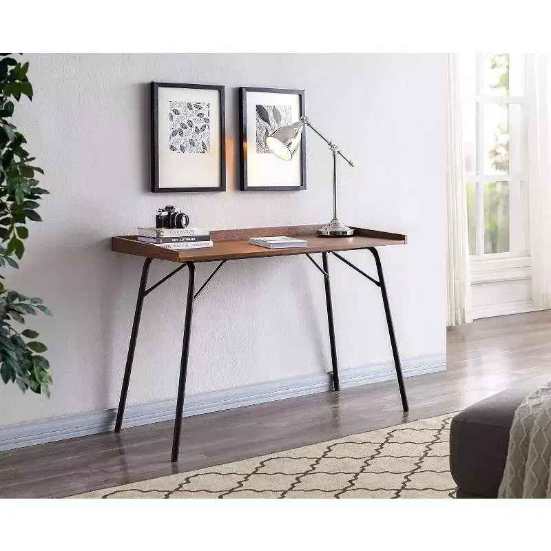 Kings Brand Furniture - Bureau informatique/d'écriture en bois Charlier pour bureau à domicile, Noyer