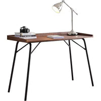 Kings Brand Furniture - Bureau informatique/d'écriture en bois Charlier pour bureau à domicile, Noyer