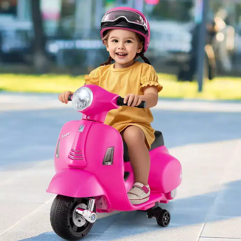 Costway Moto Électrique Enfant avec Roues d'Entraînement Phare Klaxon Batterie 6V