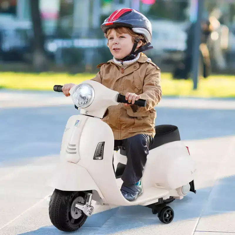 Costway Moto à enfourcher pour enfants avec roulettes d'apprentissage, phare, klaxon, batterie 6V