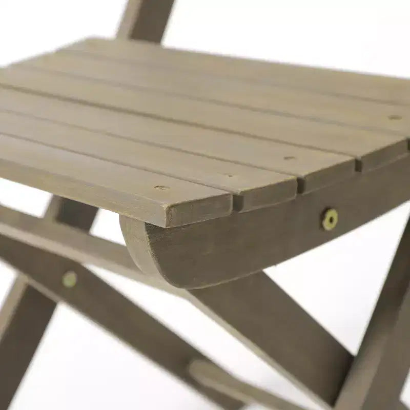 GDFStudio Pavillon extérieur 3 pièces en bois d'acacia pliable pour bistrot