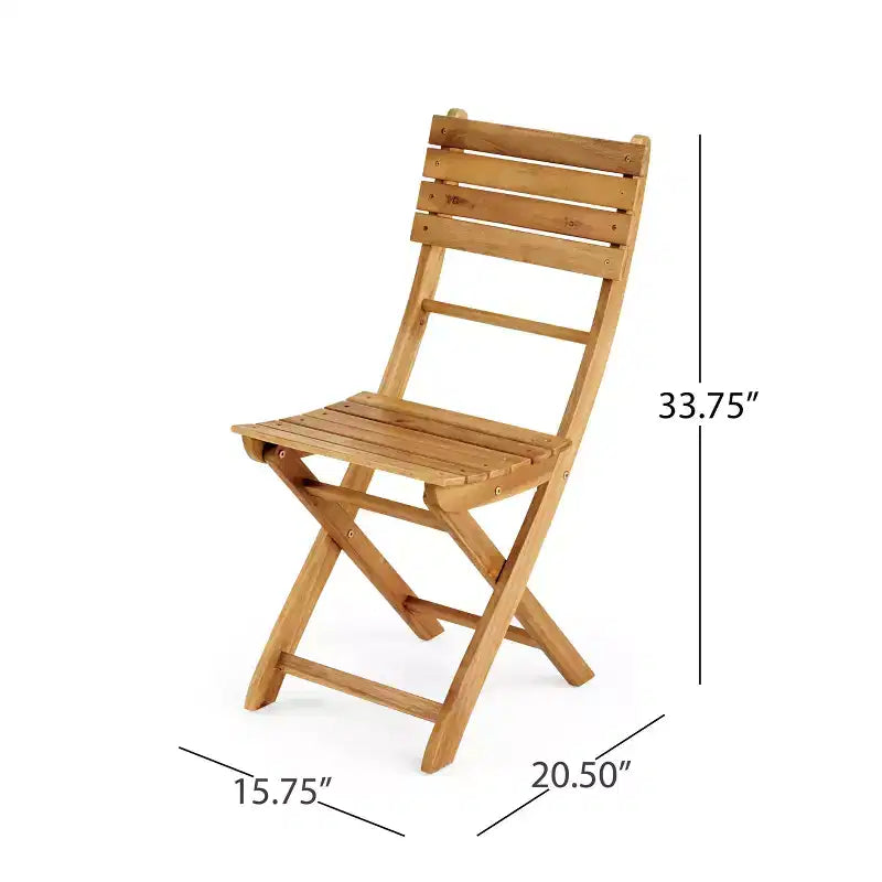 GDFStudio Pavillon extérieur 3 pièces en bois d'acacia pliable pour bistrot