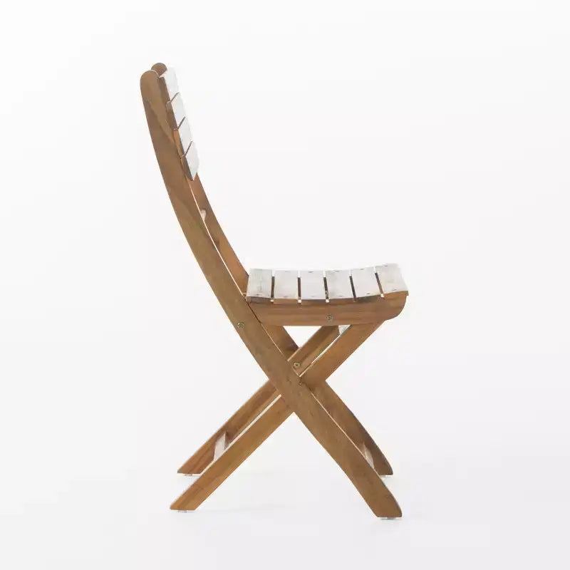 GDFStudio Pavillon extérieur 3 pièces en bois d'acacia pliable pour bistrot