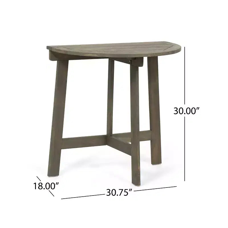 GDFStudio Pavillon extérieur 3 pièces en bois d'acacia pliable pour bistrot