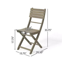 GDFStudio Pavillon extérieur 3 pièces en bois d'acacia pliable pour bistrot