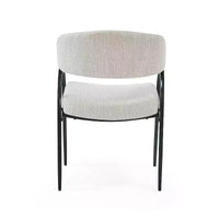 Christopher Knight Home Silas, chaises de salle à manger capitonnées avec accoudoirs et pieds en métal (Lot de 4)