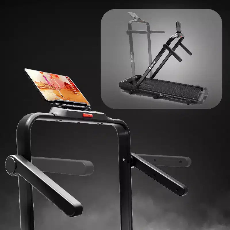 DeerRun A6 Plus Tapis de Course Pliable Mince 2-en-1 2026 avec Inclinaison de 5 %, Bluetooth et Télécommande, 136 kg