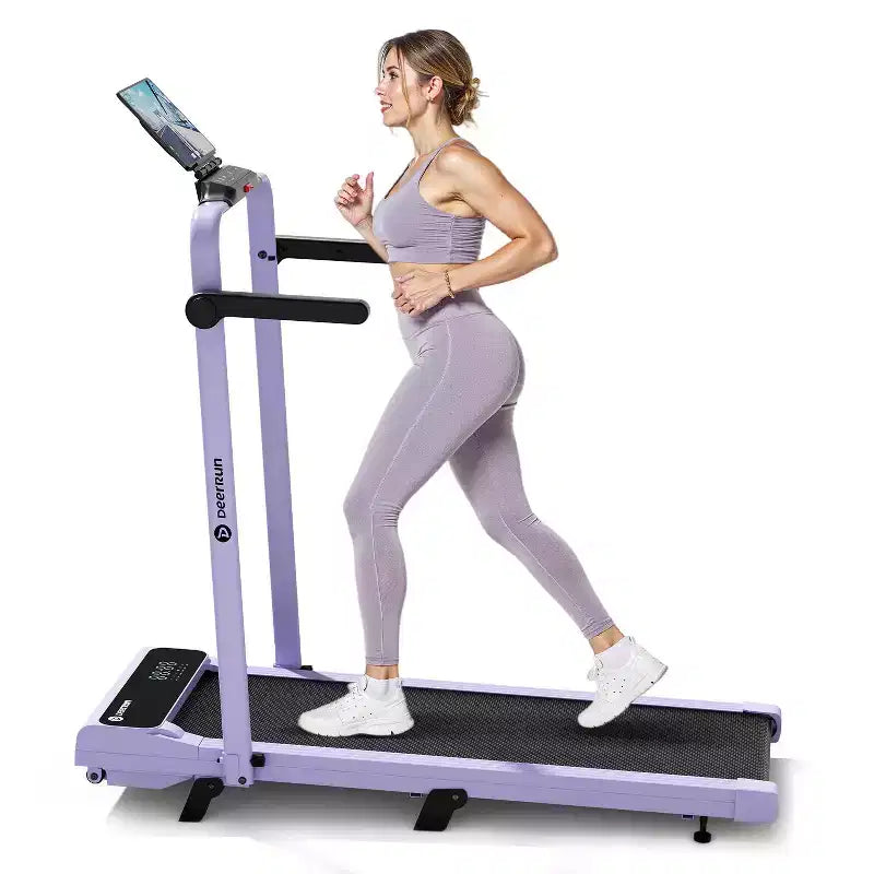 DeerRun A6 Plus Tapis de Course Pliable Mince 2-en-1 2026 avec Inclinaison de 5 %, Bluetooth et Télécommande, 136 kg