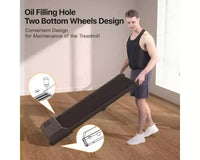 Tapis de Marche DeerRun 2 en 1 sous le Bureau, Tapis Roulant Silencieux de 2,5 CV pour la Course et le Jogging avec Télécommande pour la Maison et le Bureau