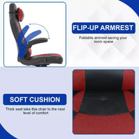 Chaise gaming BestMassage, chaise de bureau d'ordinateur avec soutien lombaire et appui-tête réglable et cuir PU, chaise gamer pour adultes