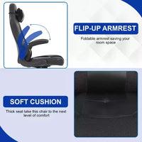 Chaise gaming BestMassage, chaise de bureau d'ordinateur avec soutien lombaire et appui-tête réglable et cuir PU, chaise gamer pour adultes