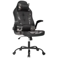 Chaise gaming BestMassage, chaise de bureau d'ordinateur avec soutien lombaire et appui-tête réglable et cuir PU, chaise gamer pour adultes