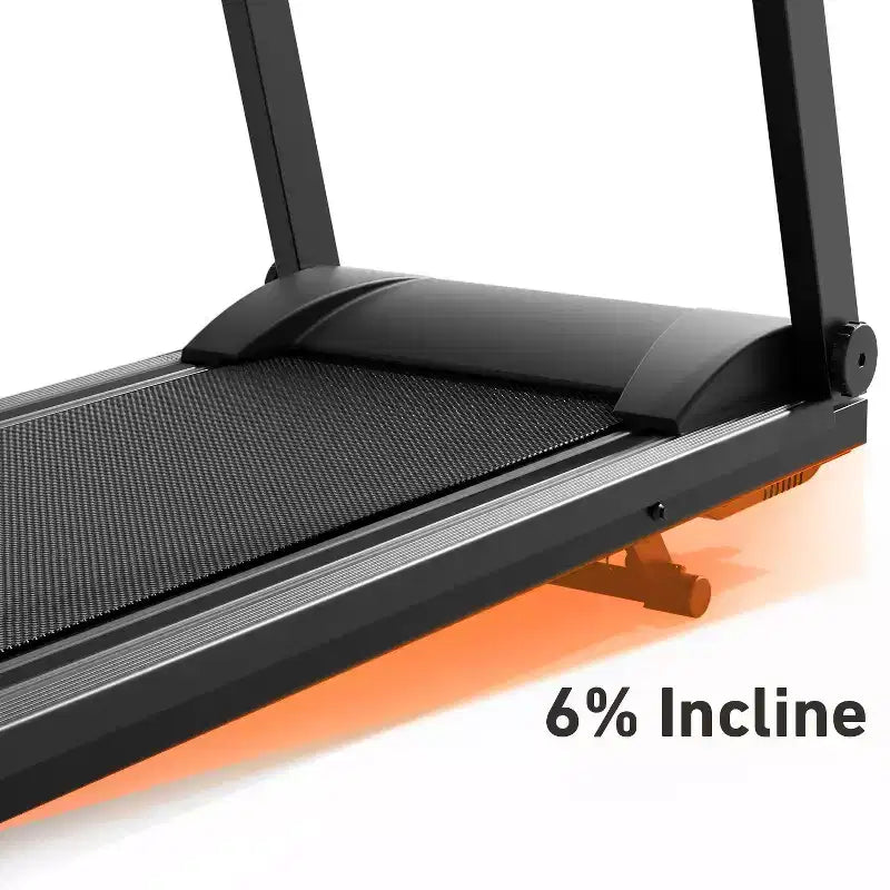 Tapis de course pliable DeerRun A1 Pro+ avec inclinaison de 6 %, machine de course Bluetooth pour la marche et la course