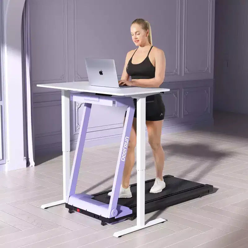 Tapis de course pliable 3 en 1 DeerRun A1 Pro+ conçu pour la maison, avec inclinaison de 6 %
