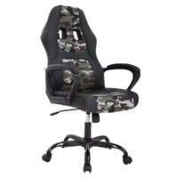 BestMassage Chaise de jeu Chaise de bureau avec soutien lombaire Hauteur réglable Cuir PU Chaise de direction pour femmes, hommes et adultes