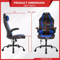 Chaise de jeu FDW Chaise de bureau avec support lombaire Chaises de jeu vidéo en cuir PU pour adultes