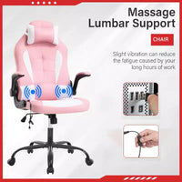 Chaise de jeu FDW Chaise de bureau avec support lombaire Chaises de jeu vidéo en cuir PU pour adultes