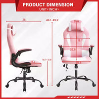 Chaise de jeu FDW Chaise de bureau avec support lombaire Chaises de jeu vidéo en cuir PU pour adultes