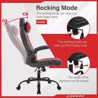 Chaise de jeu FDW Chaise de bureau avec support lombaire Chaises de jeu vidéo en cuir PU pour adultes