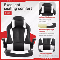 Chaise de jeu FDW Chaise de bureau avec support lombaire Chaises de jeu vidéo en cuir PU pour adultes