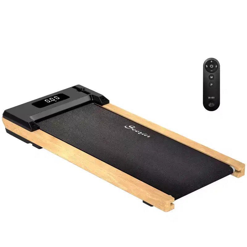 Tapis de marche silencieux Soozier 2,5 CV à placer sous un bureau, avec télécommande, roulettes de transport et écran LED pour la maison, la salle de sport ou le bureau