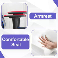 Chaise de jeu BestMassage, chaise de gamer avec support lombaire et repose-pieds, conception pivotante roulante, chaise de bureau pour la maison et le jeu
