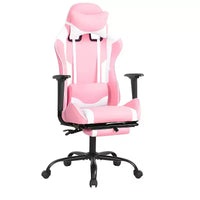 Chaise de jeu BestMassage, chaise de gamer avec support lombaire et repose-pieds, conception pivotante roulante, chaise de bureau pour la maison et le jeu