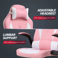 Chaise de jeu BestMassage, chaise de bureau avec support lombaire, revêtement en similicuir et base pivotante à roulettes pour le jeu sur PC et l'utilisation exécutive