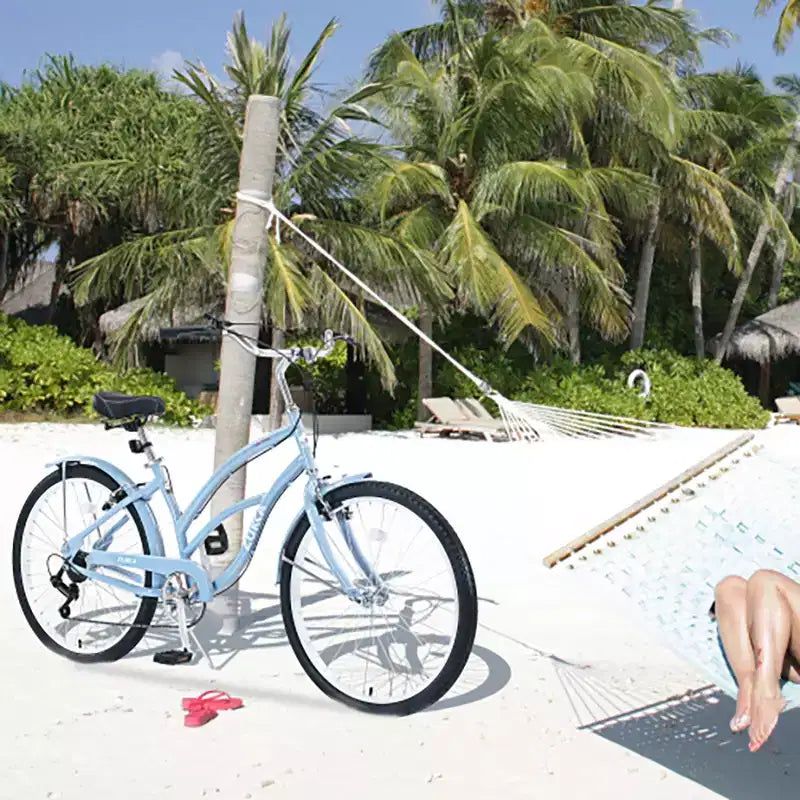 Vélo de croisière 26 pouces, 7 vitesses, multicolore, vélo de croisière de plage homme femme avec freins V avant et arrière